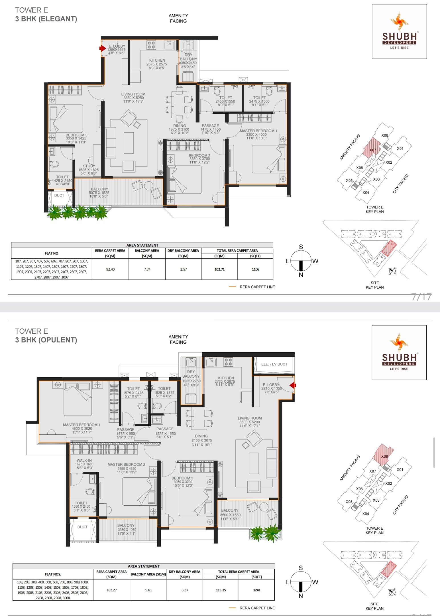 2 BHK 800 sqft floor plan Envogue 2.0